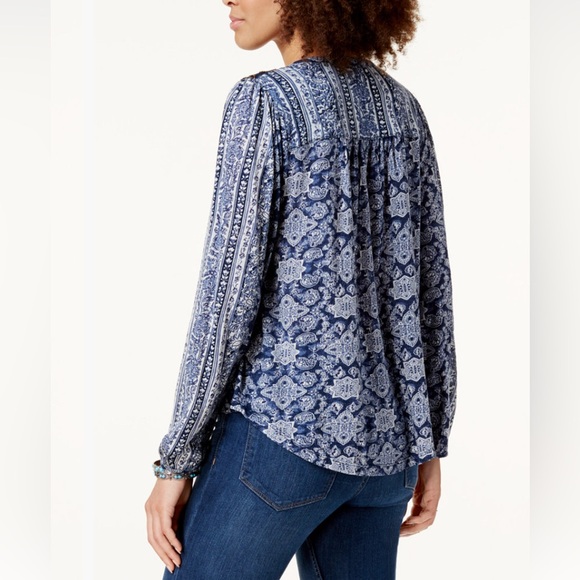 Lucky Brand
Beaded-Shoulder Peasant Top - Picture 2 of 5